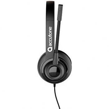 Auricular USB Accutone UM-210UC Monoaural con Controlador y Reducción de Ruido