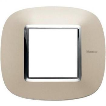 BTicino HB4802TC Éllipse de Titane – Deux Modules Galvanisés