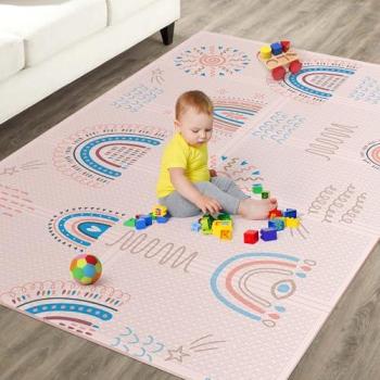 Tapis Doux & Durable pour Enfants, Réversible Nordic