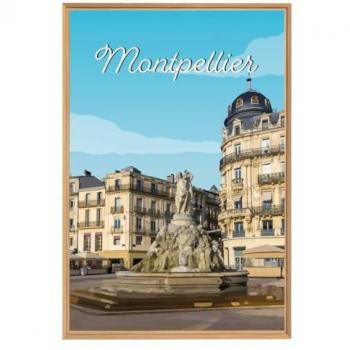 Art mural Montpellier CEANOTHE 65x97 cm Multicolore