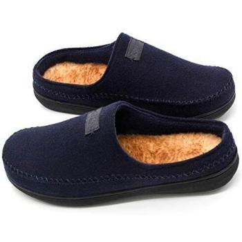 Zigzagger Men's Indoor Outdoor House Slippers with Memory Foam