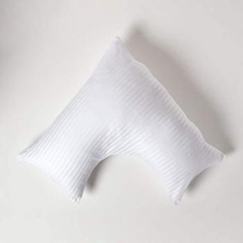 Homescapes White Egyptian Cotton Super Soft V Shaped Pillowcase 330 Thread Count