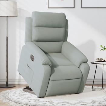 VidaXL Elektrischer Relaxsessel Hellgrau Samt