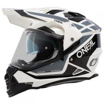 Casque de motocross O'Neal Sierra R Noir Gris Blanc taille S