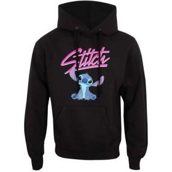 Tee Hooded Noir Lilo & Stitch