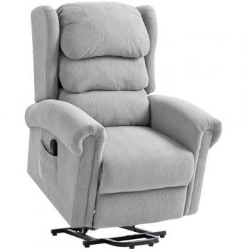 HOMCOM ComfortLift Recliner – Elderly, Grey, Remote Pack