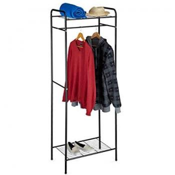 Portant de rangement pour vêtements Relaxdays, dimensions: 166 x 60,5 x 38 cm, noir