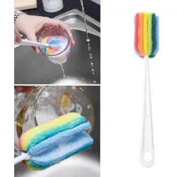 Long-Handled Scrubbing Brush for Bottles and Mugs
