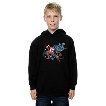 Spider-Man Boys’ Deck Hoodie – The Walls, Black, Size 7‑8