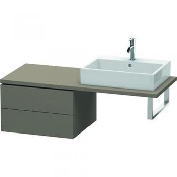 L-Cube Meuble Bas 2 Tiroirs Gris Mat