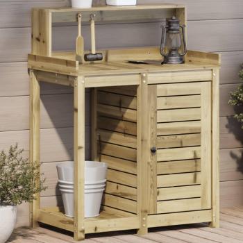 Potting Table with Shelves