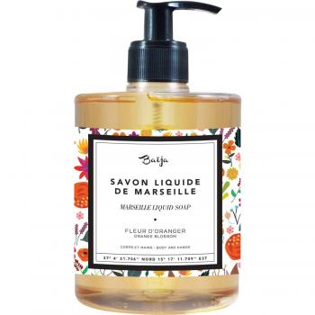 Savon Liquide de Marseille Été à Syracuse Fleur d’Oranger 500ml Baïja