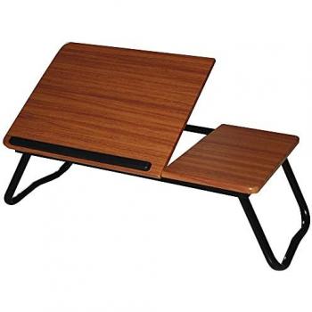 Table de chevet en noyer à double plateau