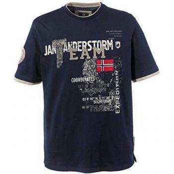 Jan Vanderstorm Herren T-Shirt Sölve dunkelblau 5XL