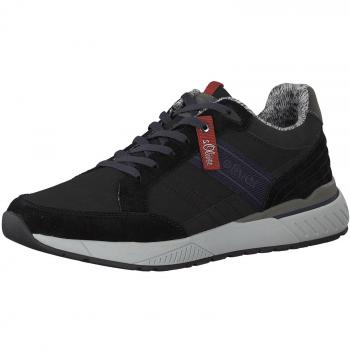 Männer Halbschuh s.Oliver – Schwarzer Low-Top Sportschuh 13614-21 – EU 46