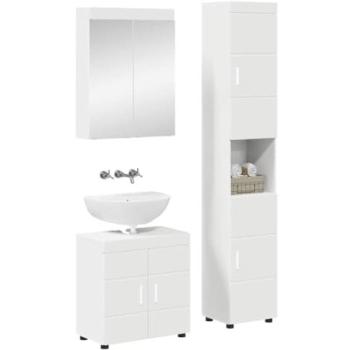Meuble de salle de bain Tulum avec étagère intégrée – Blanc