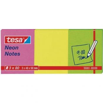 Bloc de notes autocollants « Neon Notes » 56001 40 × 50 mm, 12 pièces