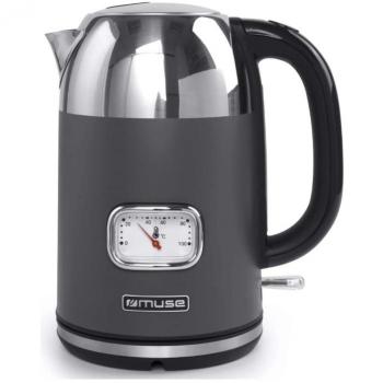 Bouilloire Muse MS020DG 1.7L Température Visible Gris/Inox/Noir