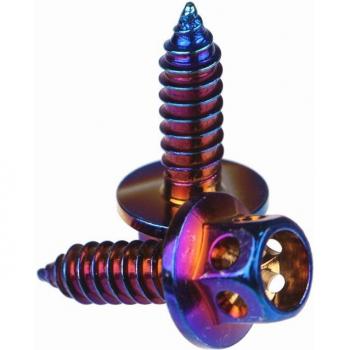 Vis creuse hexagonale M5 × 15mm plaquée bleu