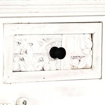 Solid Mango Wood Sideboard White 65x30x75 cm