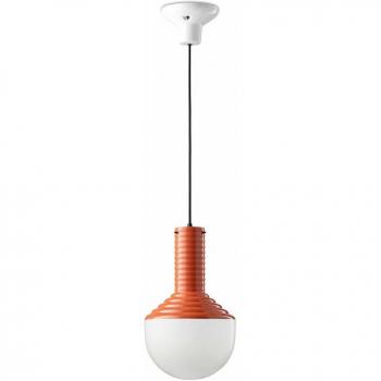 Lampada a sospensione Selarón Ferroluce, arancione, ceramica vintage