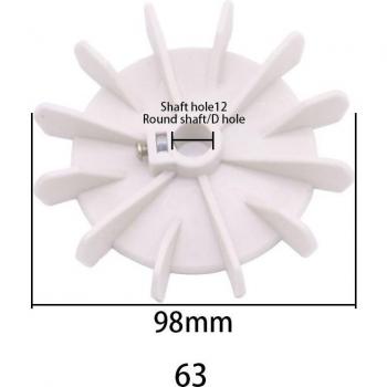 Set of 2 Plastic Fan Blades for Motor Series 98 120