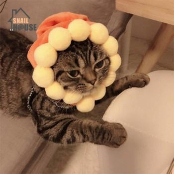 Cute Snail‑House Pet Headband for Cats and Dogs