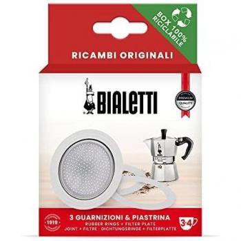 Bialetti Replacement Seal and Filter Set for 3-4 Cup Aluminium Moka Pots