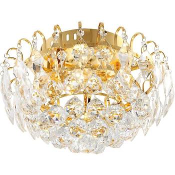 Deckenkrone LED Gold-Kristalle K5 – Luxusbeleuchtung