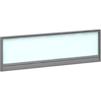 Straight Glazed Desktop Screen in Polar White