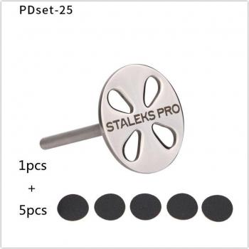 STALEKS Edelstahl Schleifpapier 3/32 Runde Metall Disk Nagelbohrer Zubehör 15/20/25mm Fußfeile Polierwerkzeug