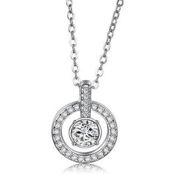 Pendente Lavanda e Bianco Swarovski Rodio