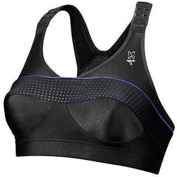 Thuasne Women's Strap Xback Sports Top Black/Blue 90