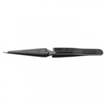 125mm Straight Cross Tweezers with Self-Hold ESD