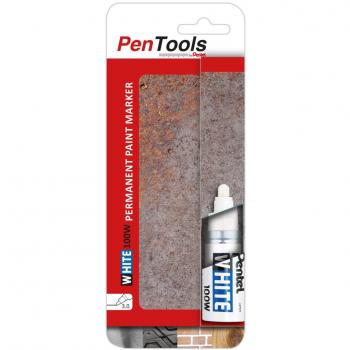 Pentel, Marker, Permanent-Marker X100W, Rundspitze, weiß