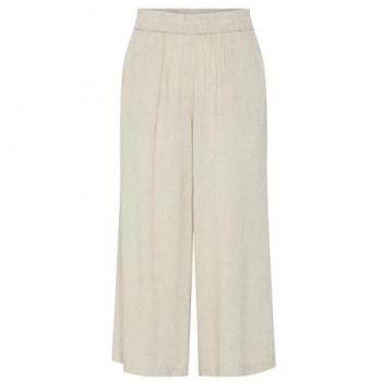 Pantalón culotte de lino femenino de Pieces