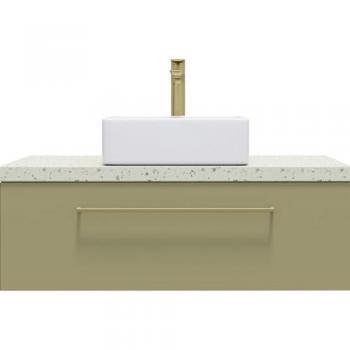 Glasgow 90cm meuble de salle de bain suspendu vert