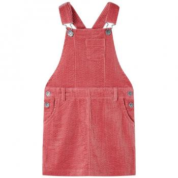 Rosa Kinder-Latzkleid aus Cord Größe 140