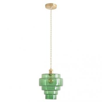 Lane Glass 5-Tier Pendant Light with Brushed Gold Finish