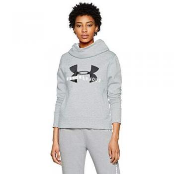 Sudadera Casual Mujer Under Armour – Capucha, Algodón, Forro Polar (Medium, Steel Light Heather)