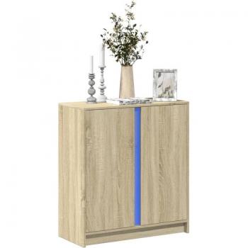 AVIMAC Sideboard mit LED-Beleuchtung Sonoma-Eiche 77x34x85 cm