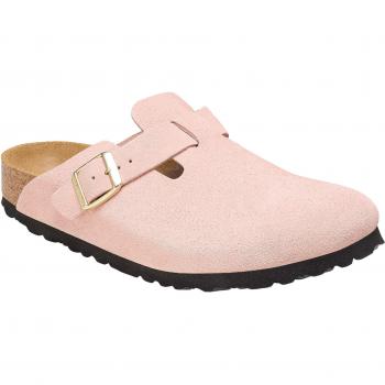 Birkenstock Mules Boston en cuir suédé rose 38