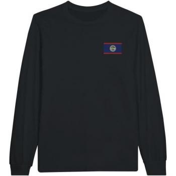 Classic Belize Flag Long Sleeve Top – PixelForma Black
