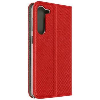 Porta carte magnetico per Samsung S23 in stile Smart Rossa