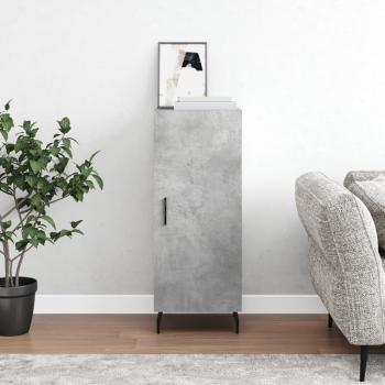 Aparador de madera contrachapada gris hormigón 34,5x34x90 cm Mueble de Almacenaje de Salón