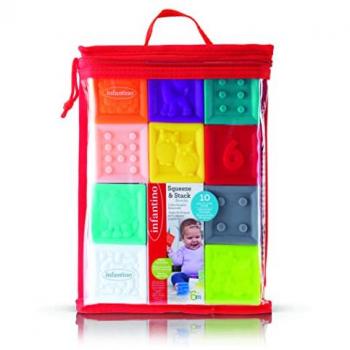 Coffret de 10 cubes sensoriels souples INFANTINO