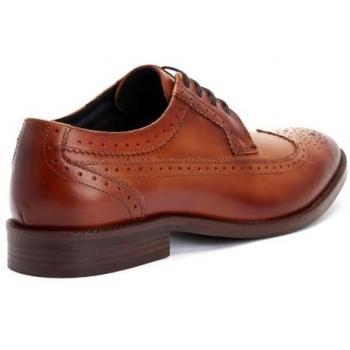 Twain Men's Brown Brogue Loafers – Formal Style, Size 10