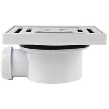 Siphon de collecte 146x146 mm sortie Ø32-40 avec couvercle inox