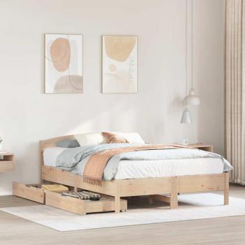 Estructura de cama de pino 140x190 cm modelo Torana