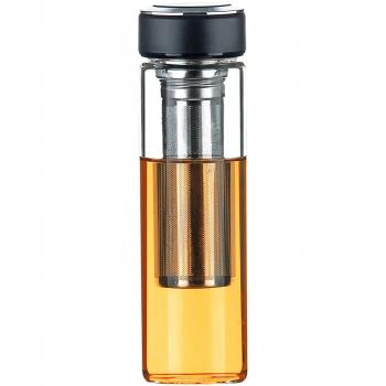 Glas‑Teebläse mit Sieb – Justfwater Trinkflasche